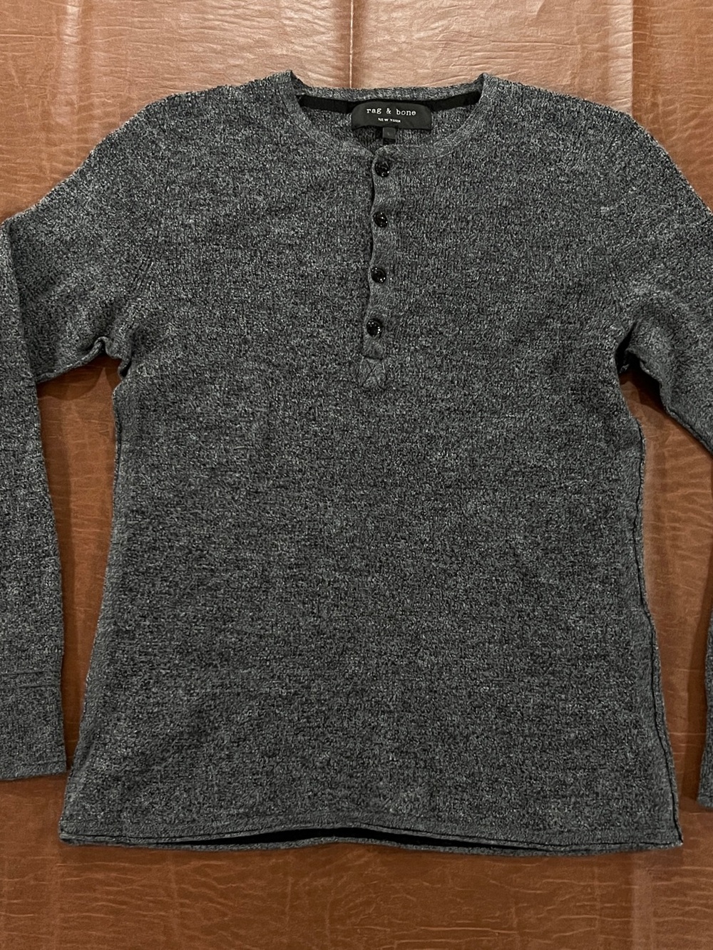 Rag & Bone Men’s Merino Wool Henley Sweater - Size Large